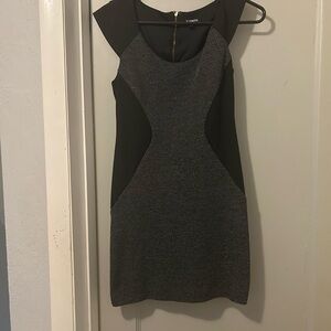 Express Black and Gray Mini Dress